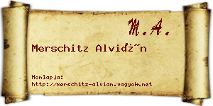 Merschitz Alvián névjegykártya